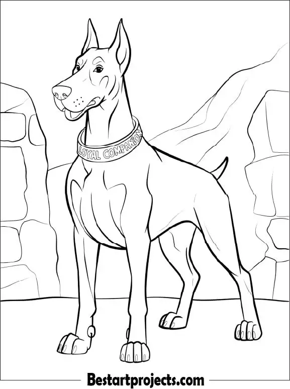 Majestic Doberman Standing Proudly