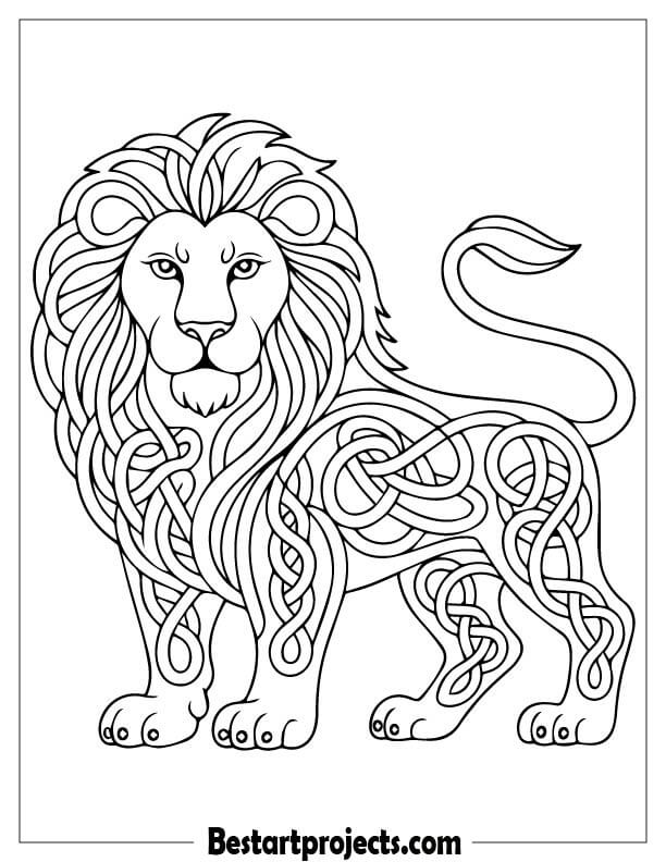 Celtic knot lion