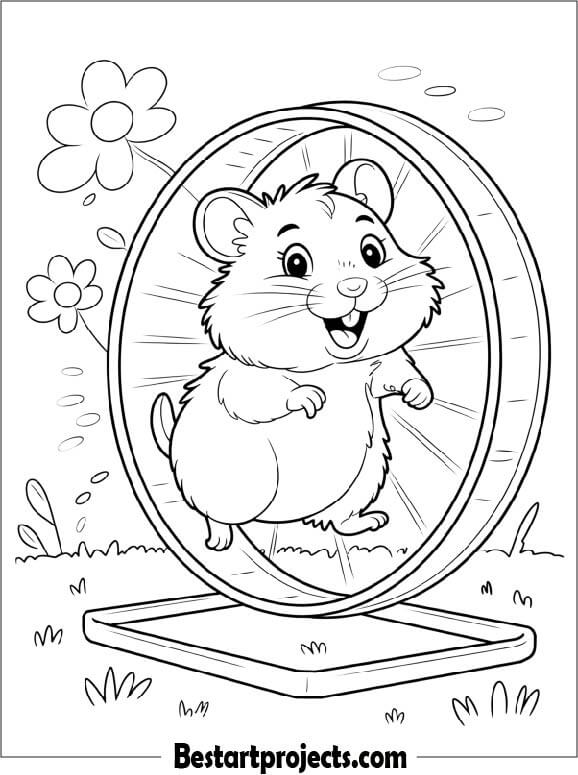 Hamster Running on a Wheel