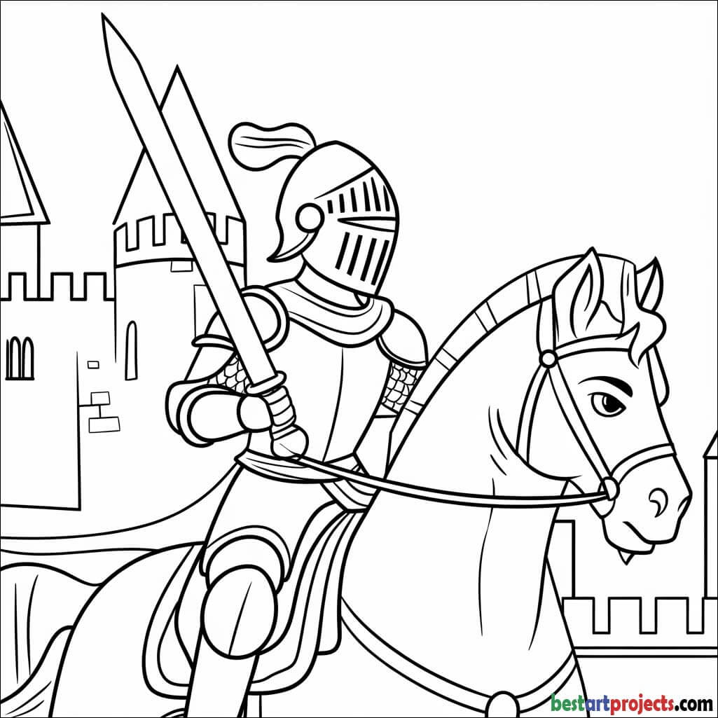 Knight on Armored Horse