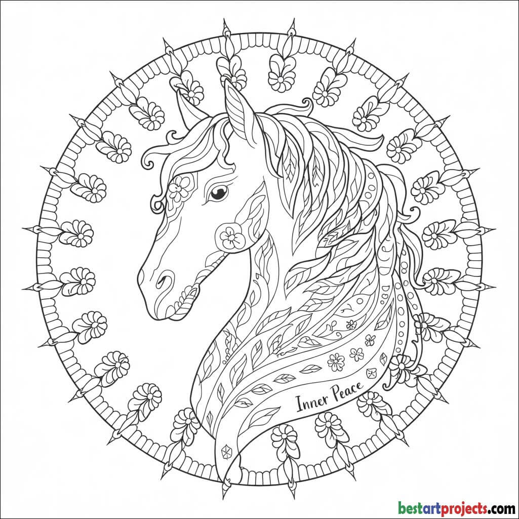 Mandala Horse Head