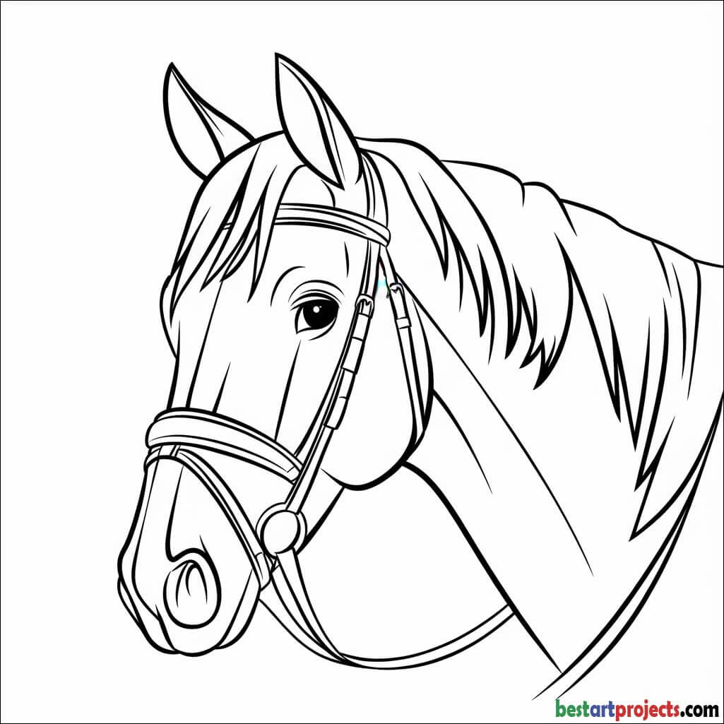 Horse face close up