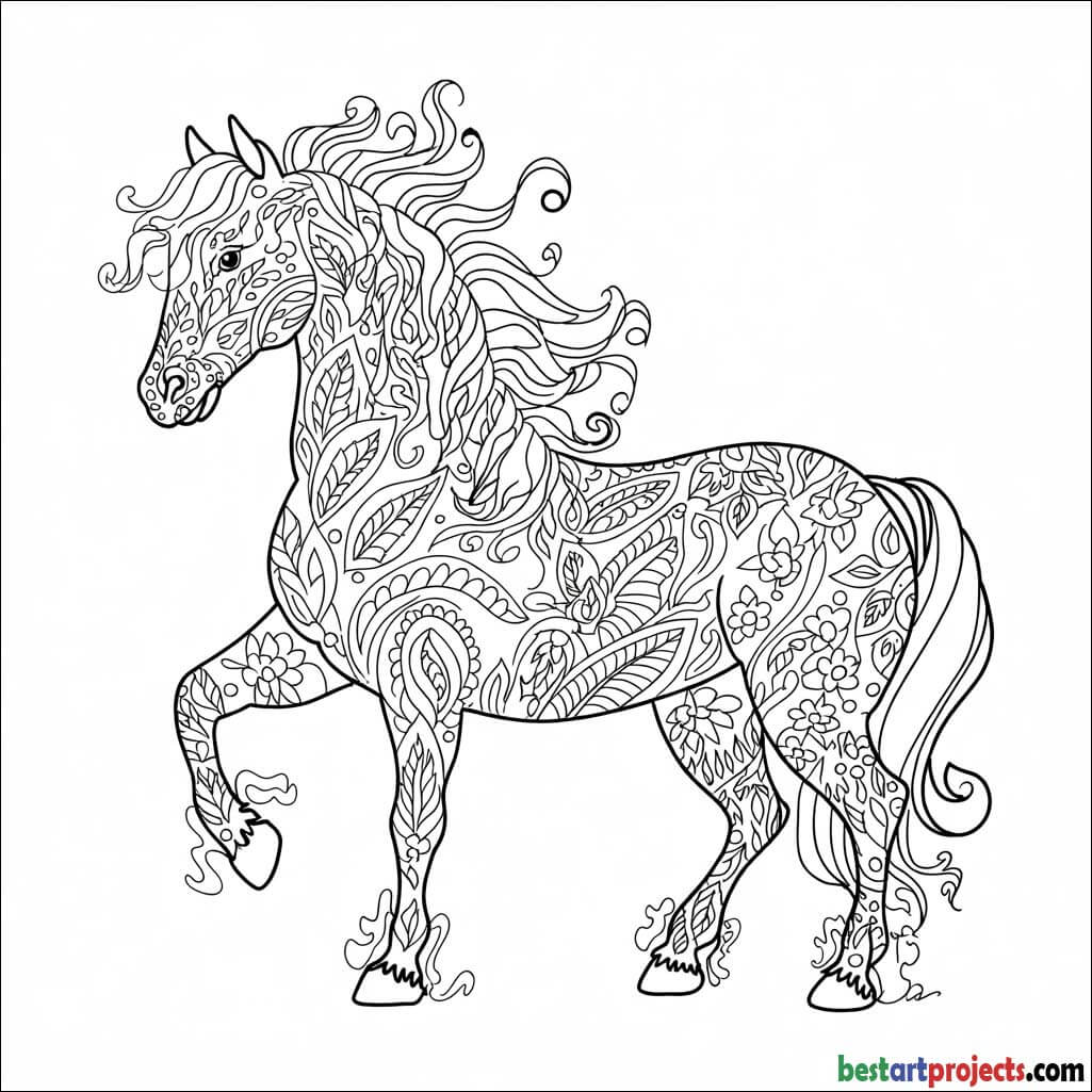 Paisley Patterned Horse