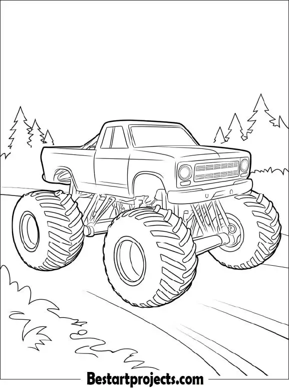 Bigfoot Monster Truck Coloring Page