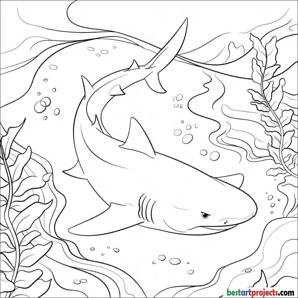 Bull  shark Coloring page for kids
