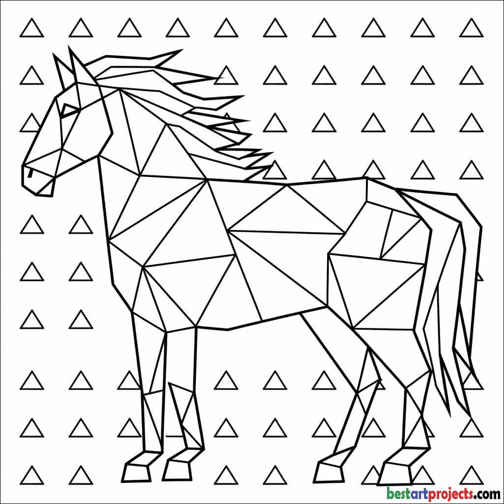 Abstract Geometric Horse