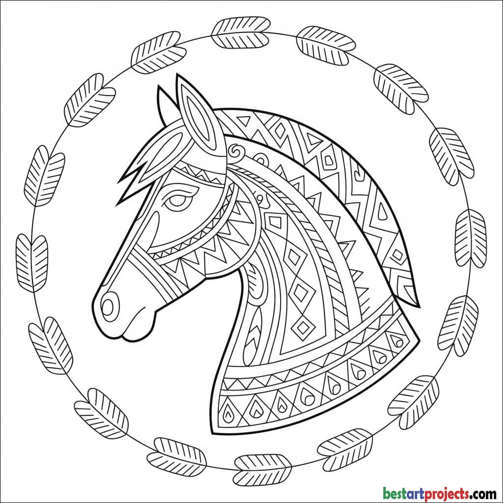 Ethnic Horse Head Design