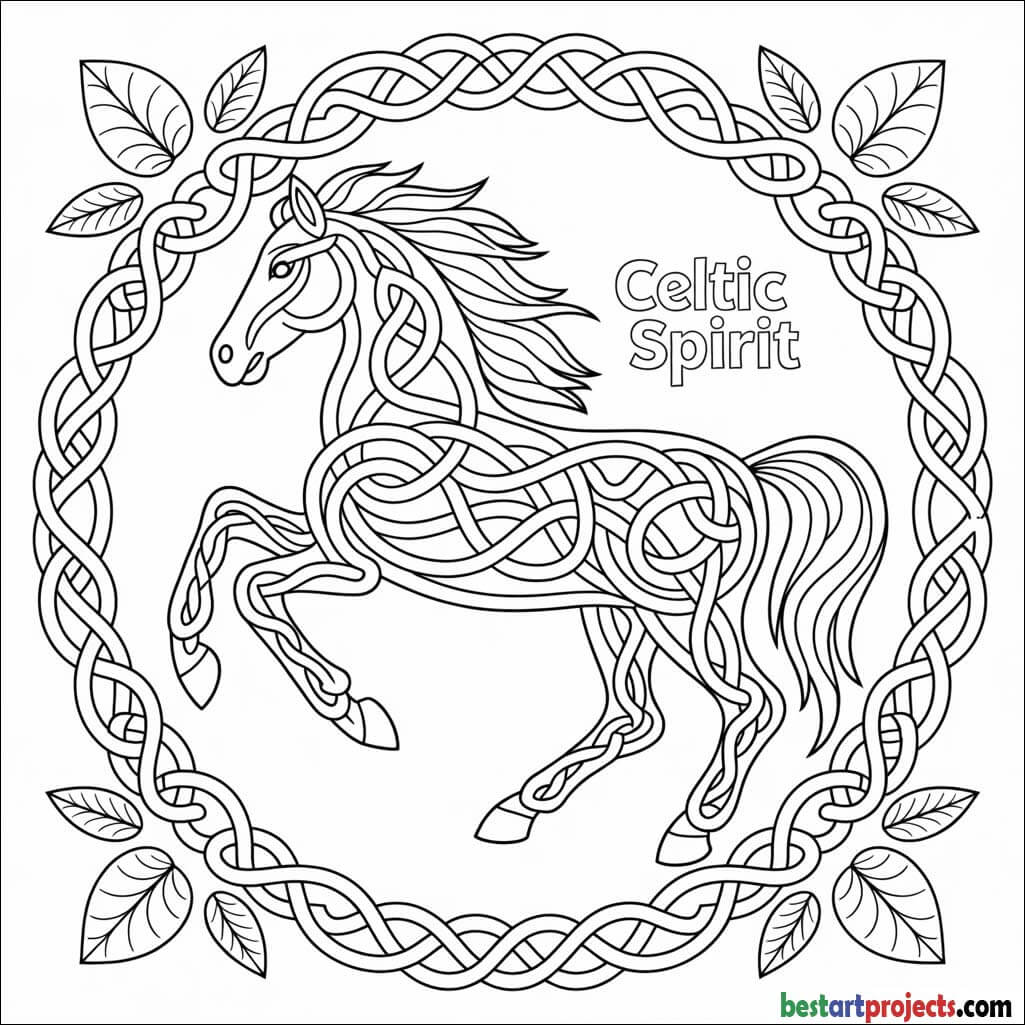 Celtic Knot Horse Design