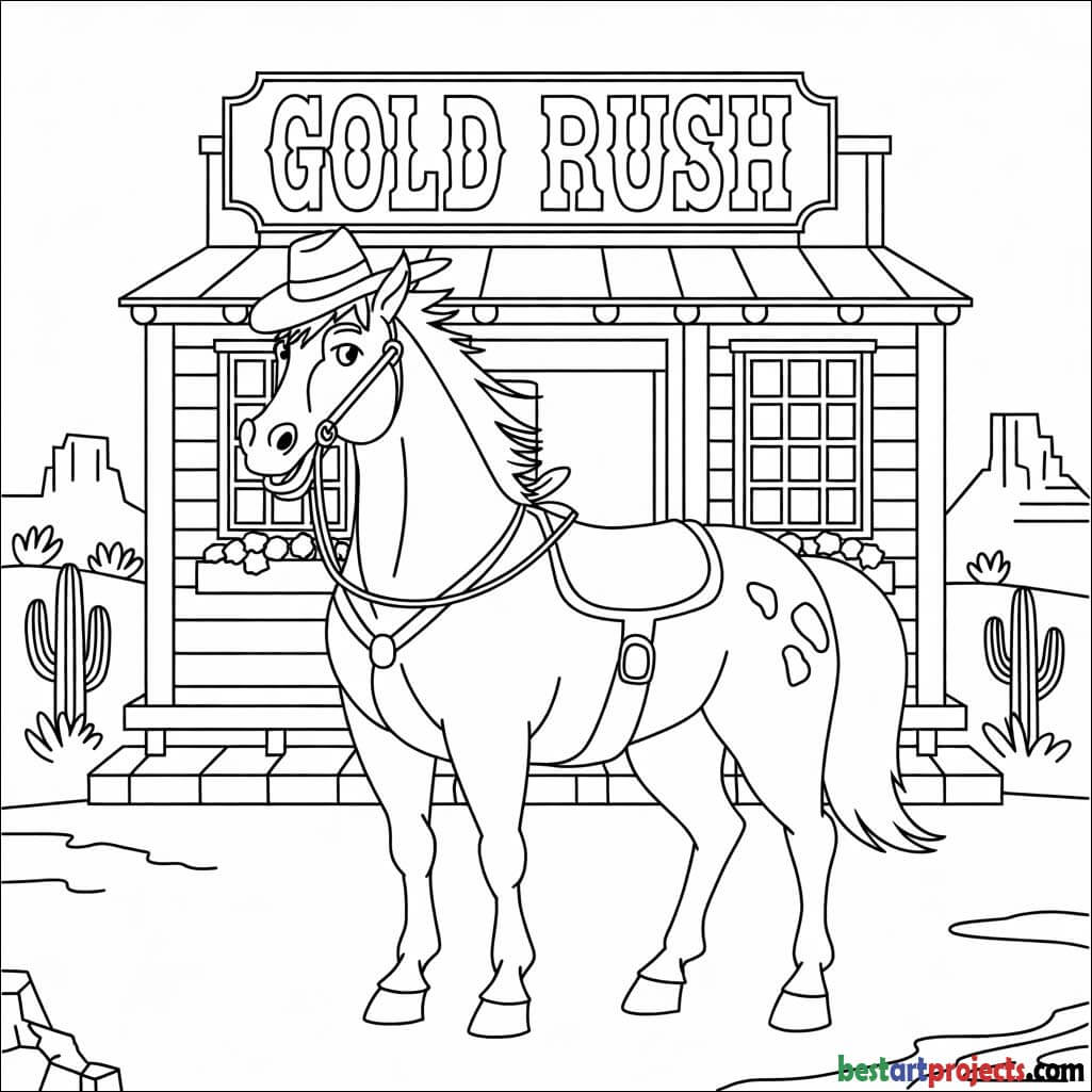 Wild West saloon horse