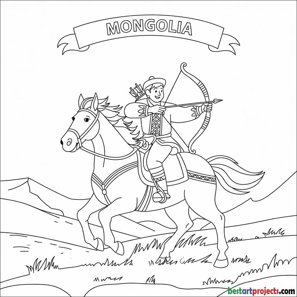Mongolian Horse and Rider