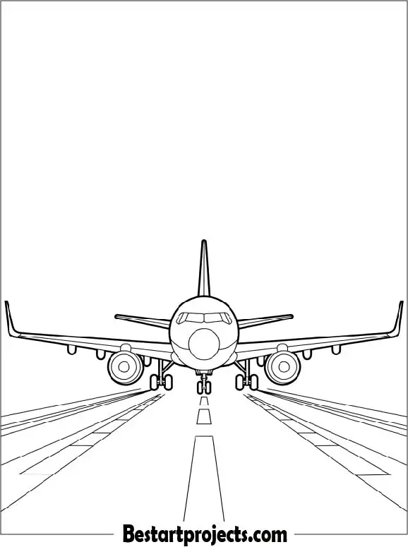 Airplane Front View Coloring Page