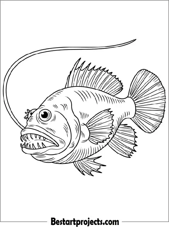 Anglerfish Coloring Page