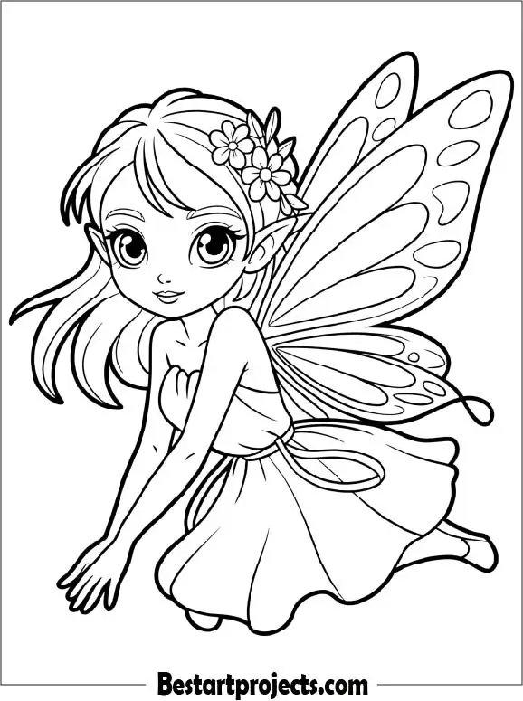 Anime Fairy Coloring Sheet