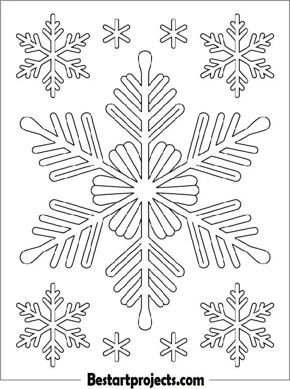 Beautiful Snowflake Pattern Coloring Page