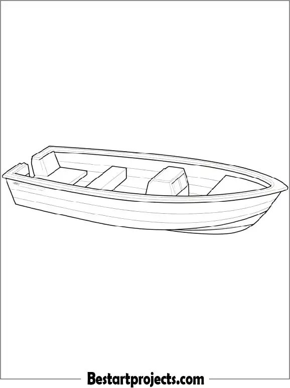 Boat Outline to Color