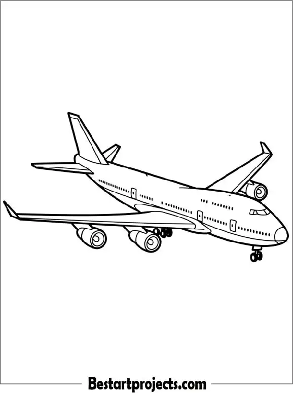 Boeing 747 Coloring Page