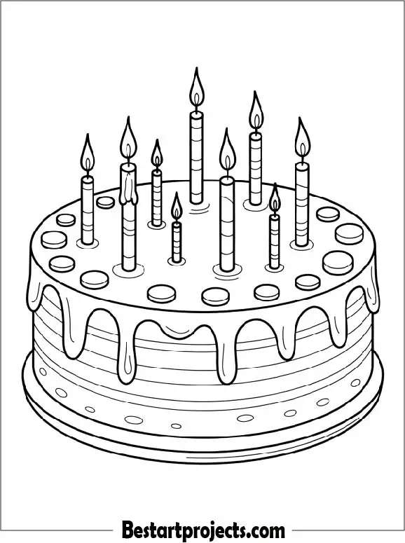 Cake Coloring Page