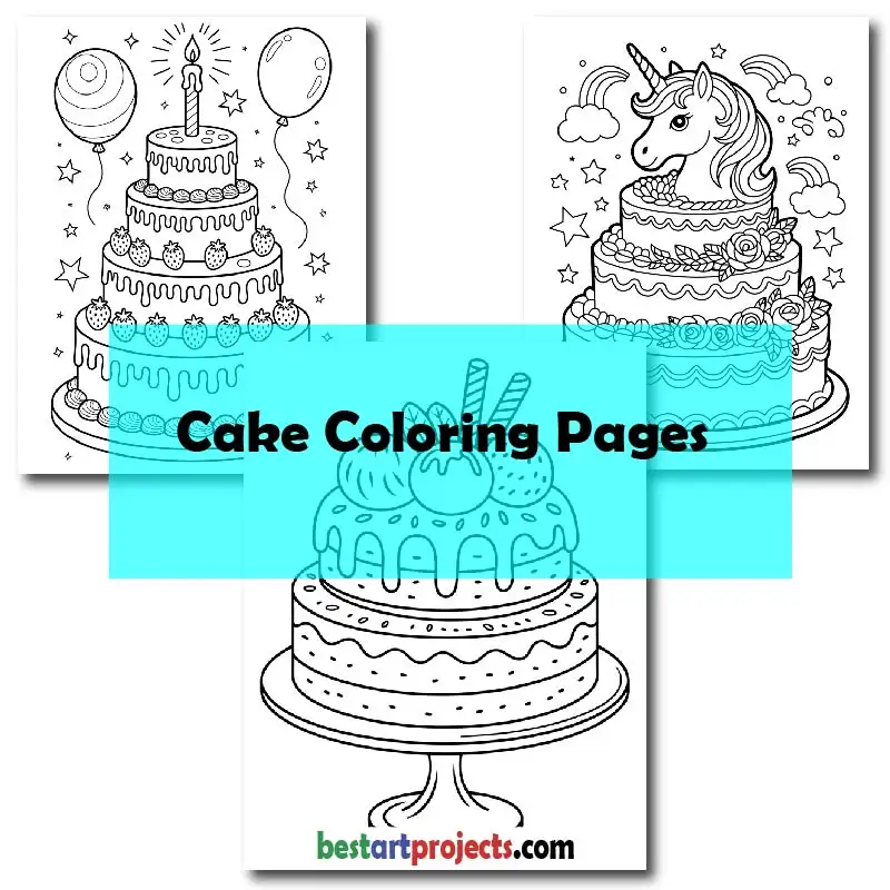 Cake Coloring Pages