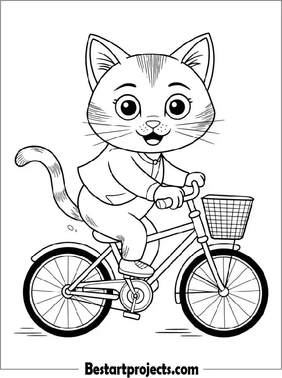 Cat Riding a Bicycle