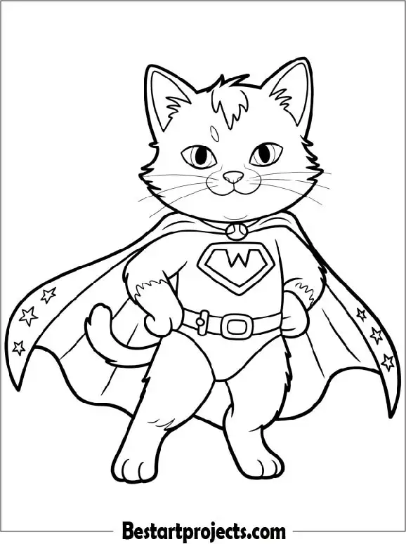 Cat Wearing Superhero Cape