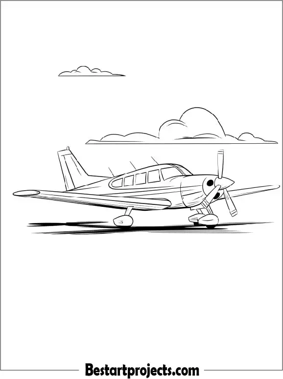 Cessna Airplane Coloring Page
