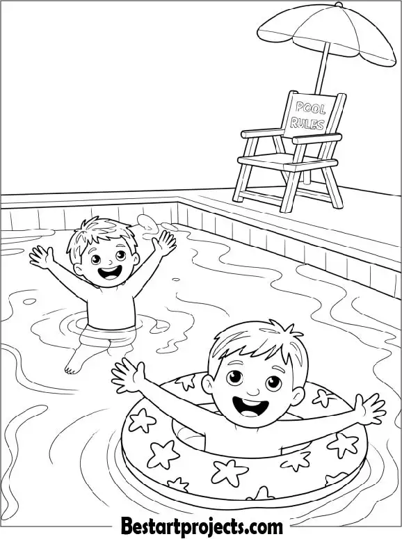 Children in a Swimming Pool