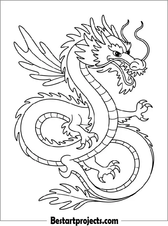 Chinese Dragon Coloring Page