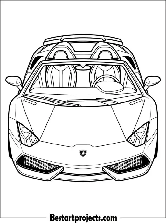 Convertible Lamborghini Coloring Page