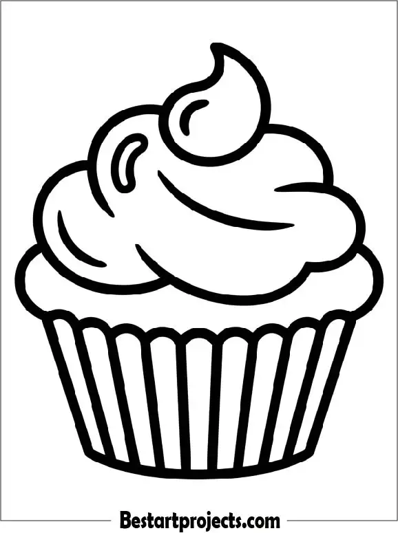 Cupcake Coloring Page