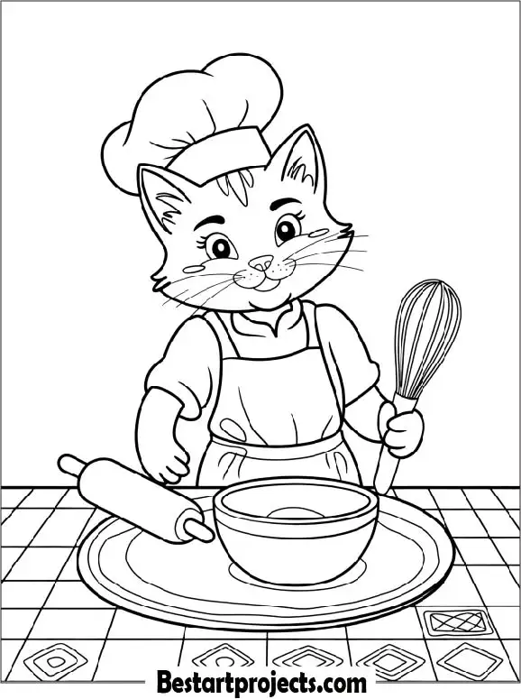 Cute Cat As a Chef
