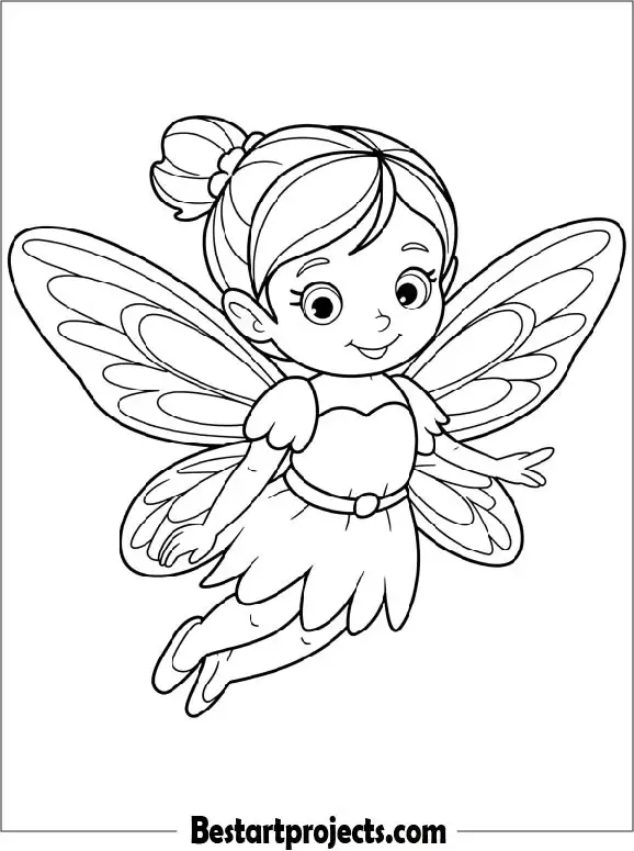 Cute Fairy Coloring Page