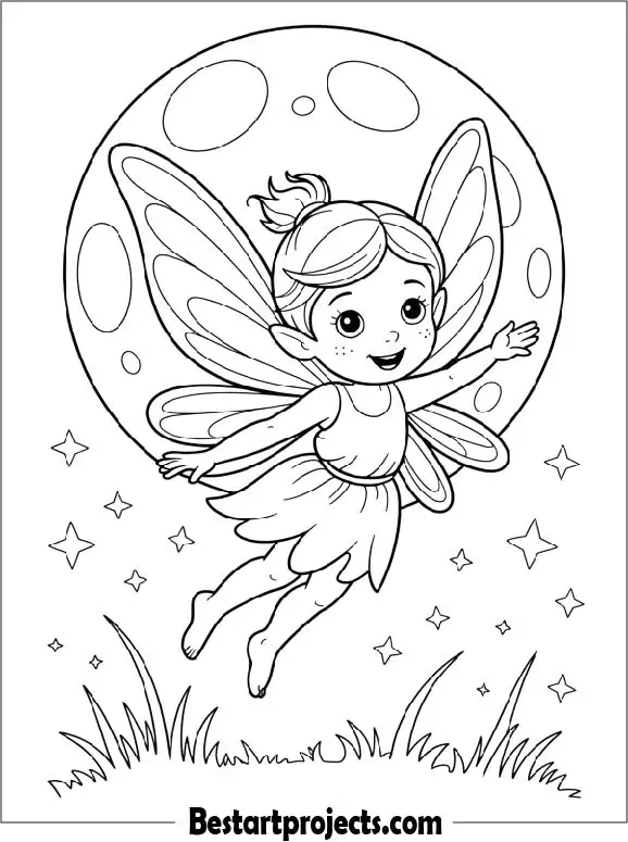 Cute Fairy Coloring Sheet