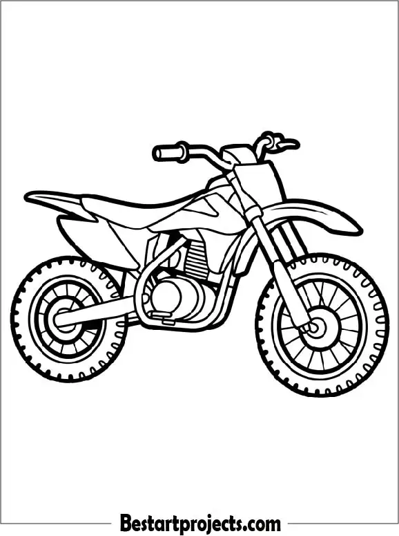 Dirt Bike Coloring Page