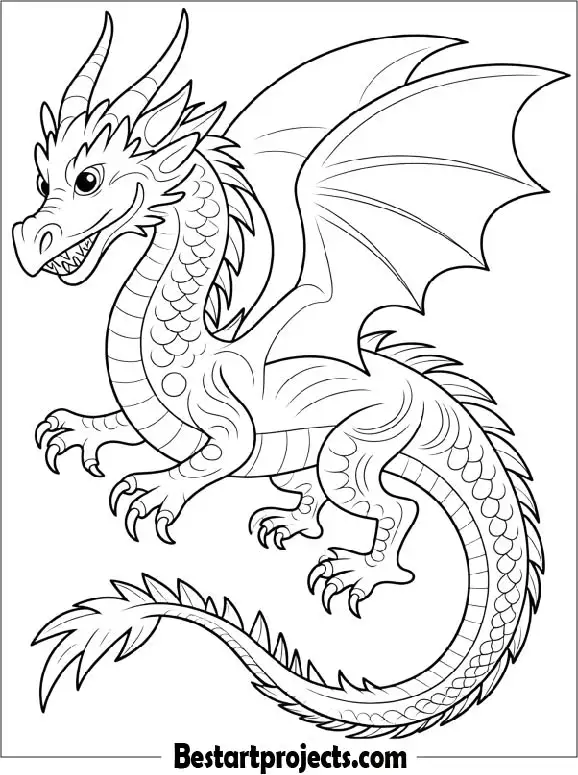 Dragon Coloring Page for Adults