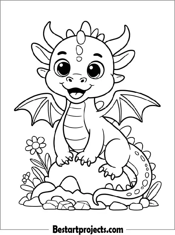 Dragon Coloring Page for Kids