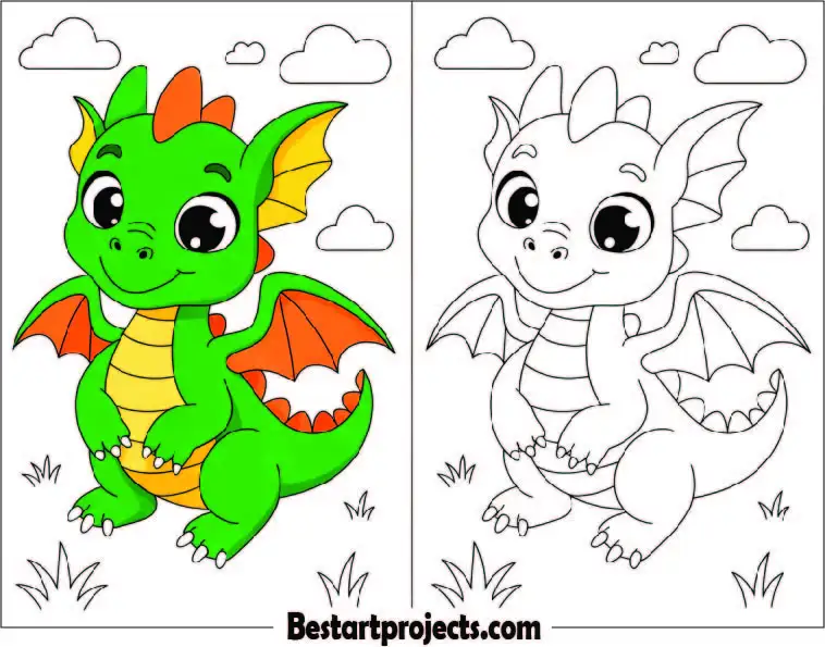 Dragon Coloring Worksheet