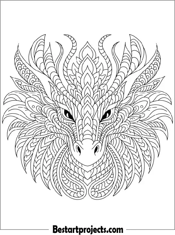 Dragon Head Mandala Design