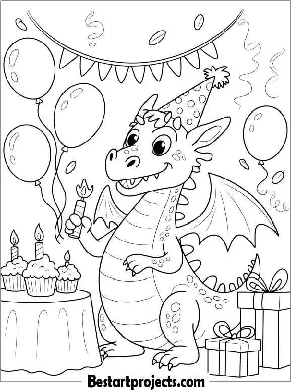 Dragon at a Birthday Party