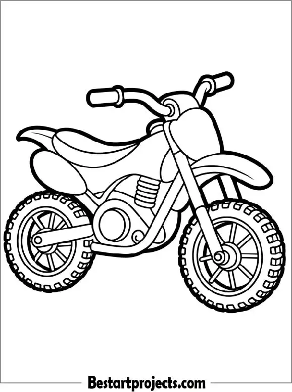 Easy Dirt Bike Coloring Page