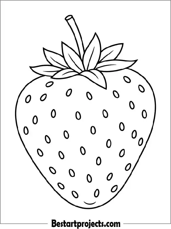 Easy Outline of Strawberry