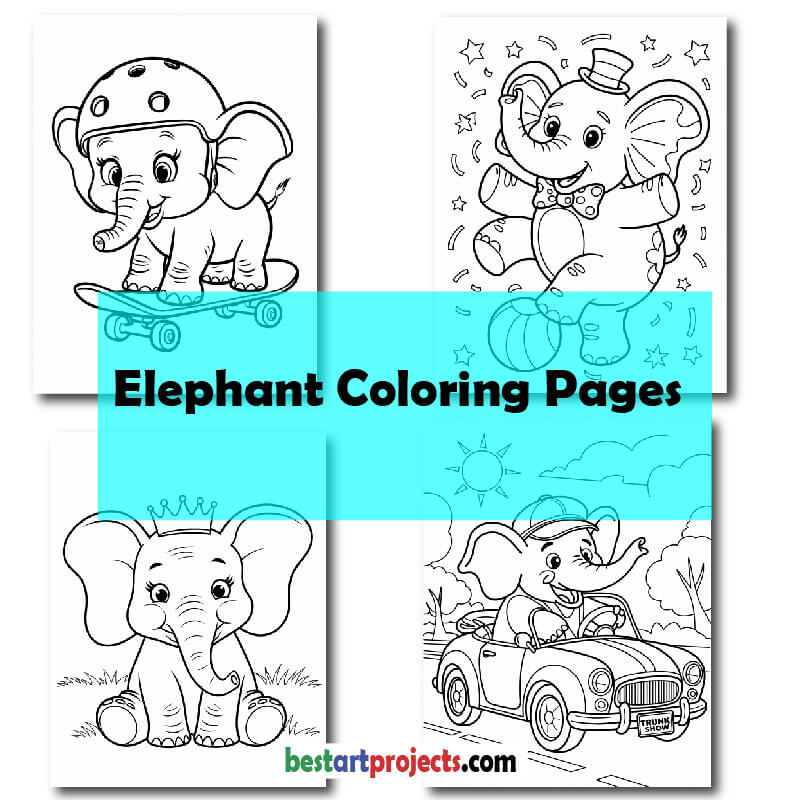 Elephant Coloring pages - Free Download