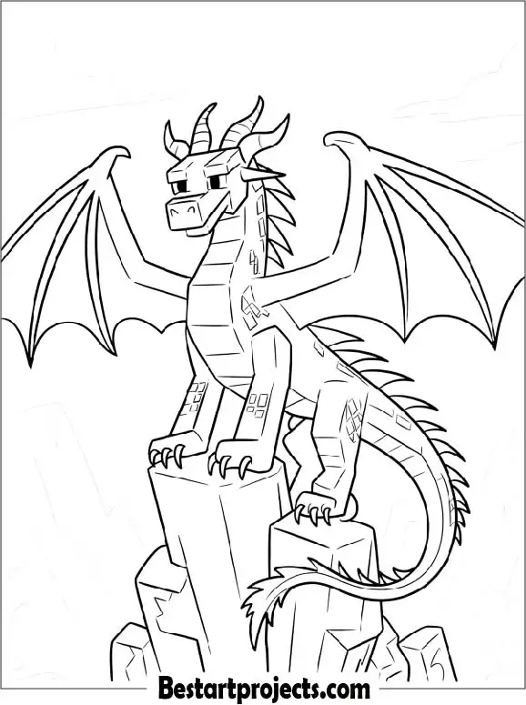 Ender Dragon Coloring Page