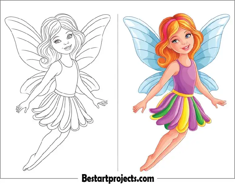 Fairy Coloring Worksheet 2