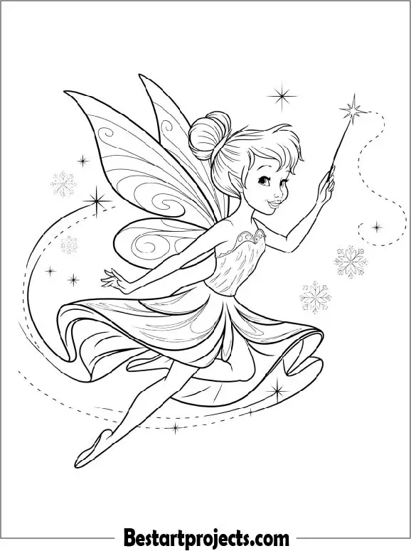 Fairy Tinkerbell Coloring Page