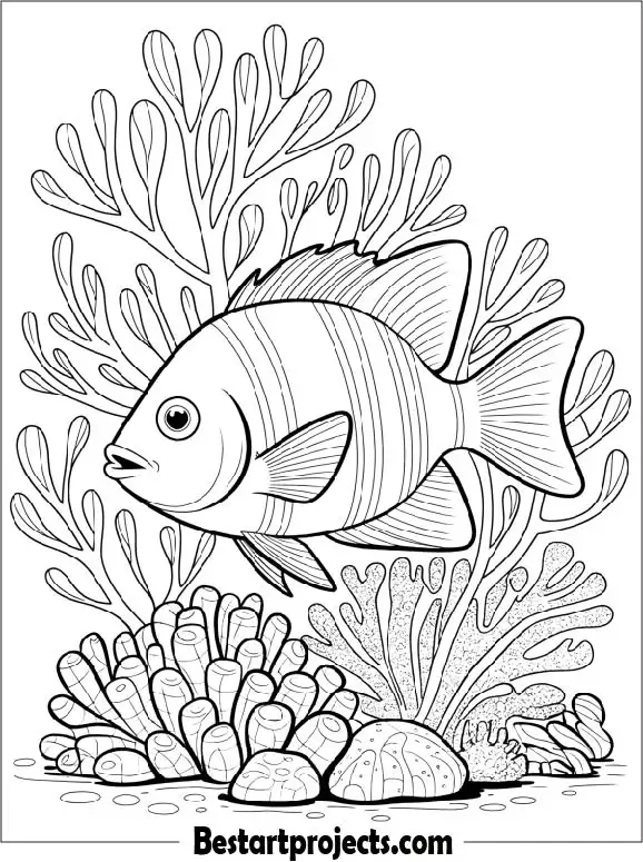 Fish Among Coral Clusters