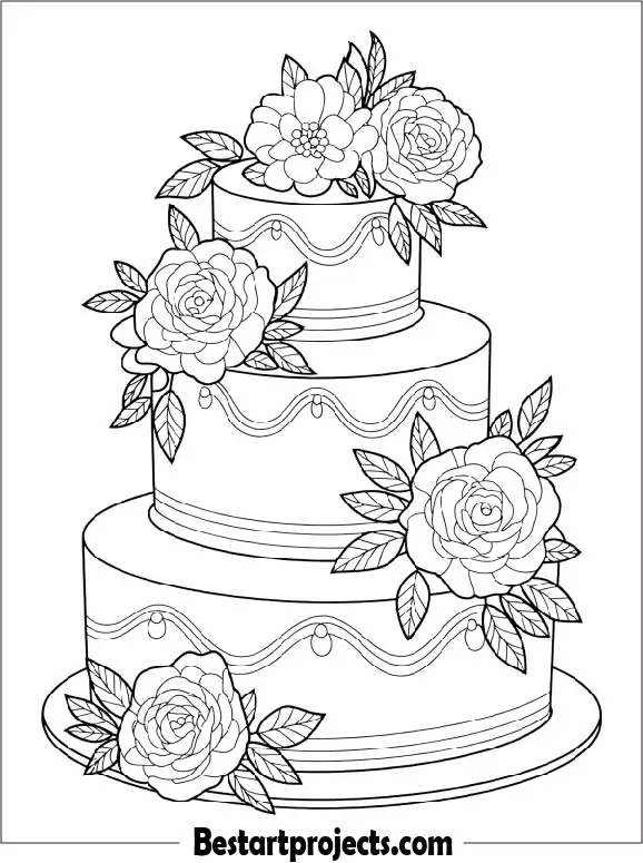 Floral Wedding Cake