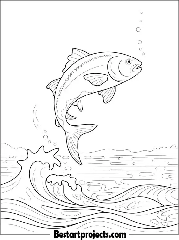Flying Fish Coloring Page
