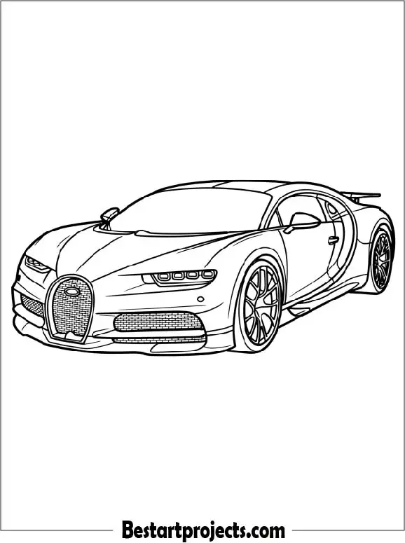 Free printable Bugatti Chiron coloring page