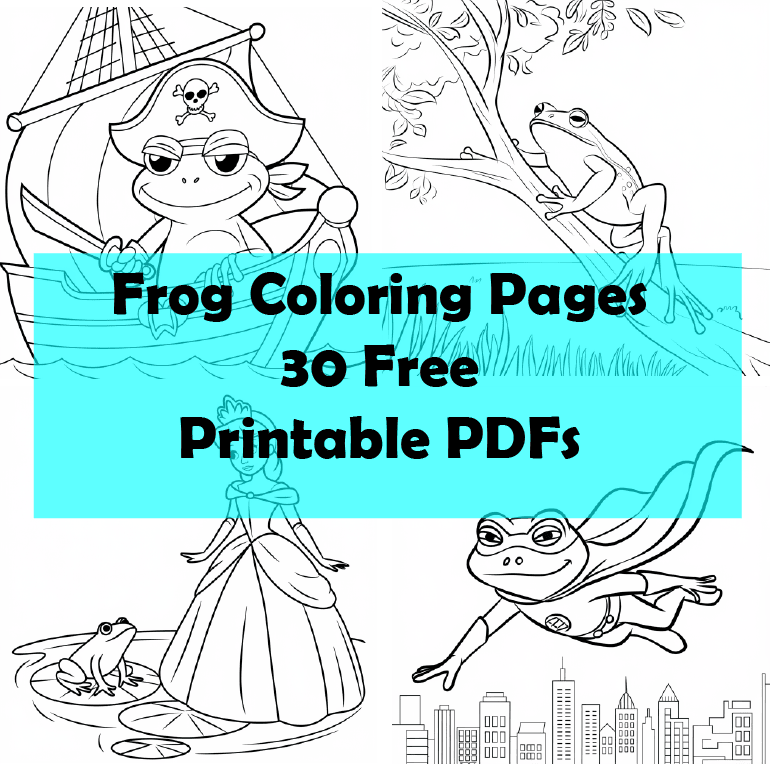 Frog coloring pages