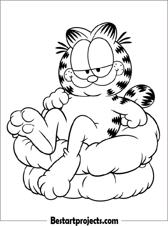 Garfield Coloring Page For Kids